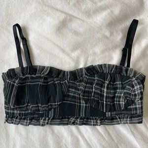 Zelia Bustier Crop Top in Black Plaid
superdown
